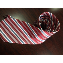 Customized Red Stripe Silk Ties in Hangzhou